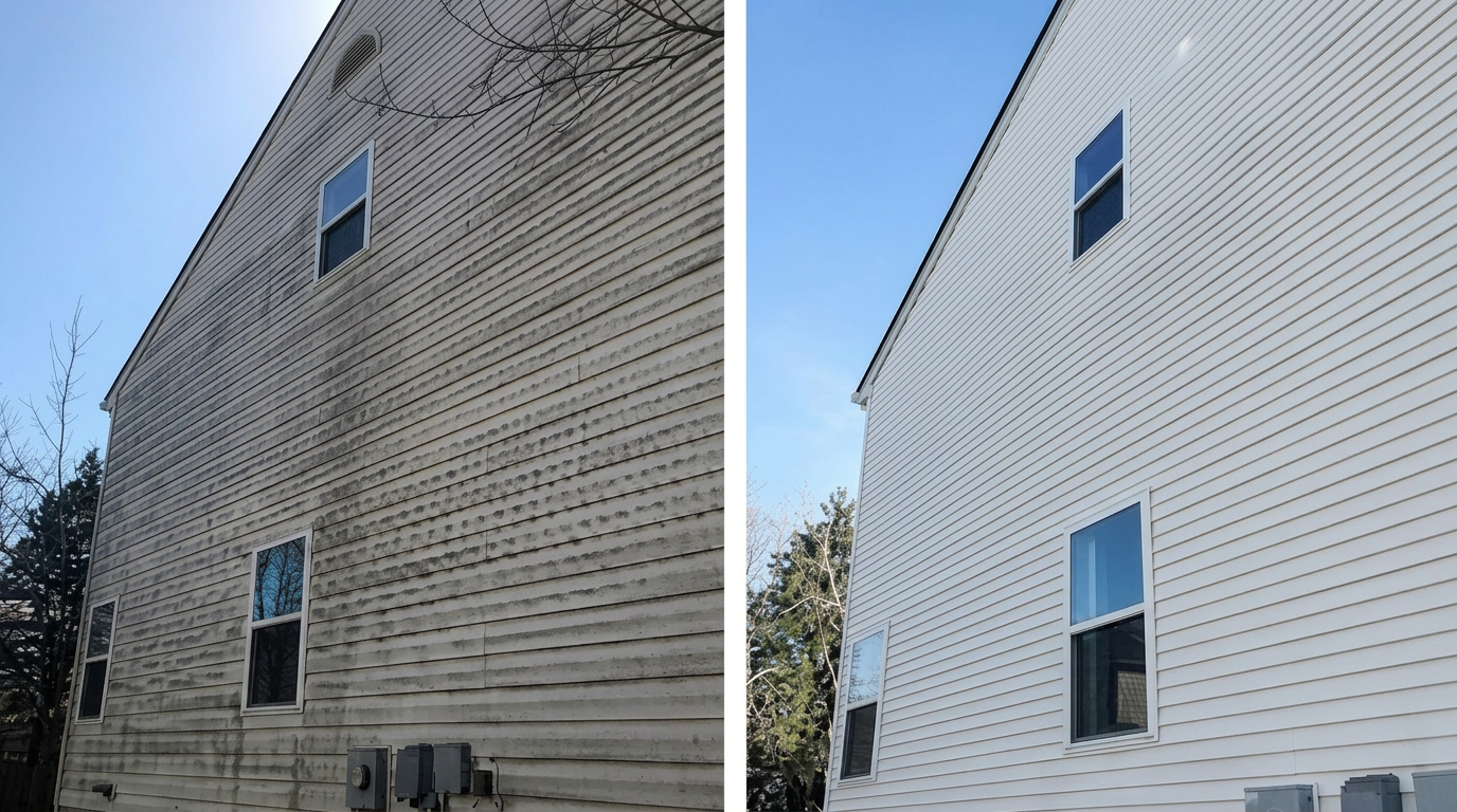 House siding soft wash